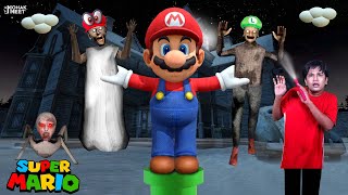 GRANNY VS SUPER MARIO BROS SHORT FILM  ग्रैनी  HORROR GAME GRANNY  SLENDRINA  MOHAK MEET [upl. by Ahsinyt8]