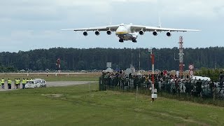 Antonov AN 225 Landing at Riga International Airport 12062014 [upl. by Dnalyram]