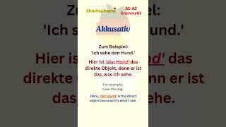 Akkusativ – German Grammar german deutsch [upl. by Eizle]