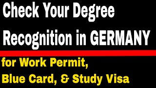 How to obtain recognition of your professional degree in Germany  In HindiUrdu [upl. by Haroppiz]