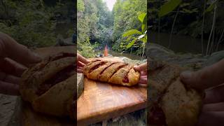 Sucuklu Rulo Sarma Pizza 🍕 Cooking Italian Stromboli roll pizza [upl. by Dymoke]