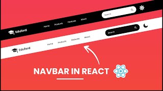 How To Make Navbar In React JS  Light amp Dark Mode Navigation Bar Using React JS [upl. by Habas]