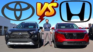 2024 Honda CRV vs 2024 Toyota RAV4 Which Japanese SUV Is Best [upl. by Dlanod]