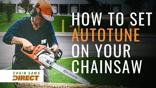 How to Set the AutoTune on a Husqvarna Professional Chainsaw [upl. by Kolva]