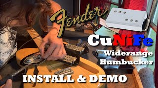 Fender CuNiFe Wide Range Humbucker Pickups in a ‘72 Thinline Telecaster Japan Review Install amp Demo [upl. by Ahsilat]