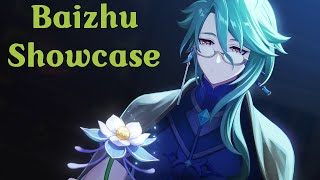 THE BEST DENDRO HEALER IN THE GAME  Baizhu Showcase [upl. by Alahsal593]