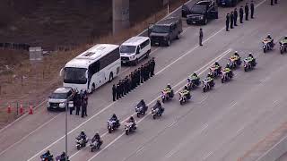 Powerful procession for slain Colorado deputy stretches for miles [upl. by Annitsirhc816]