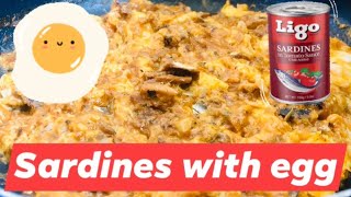 Sardinas na may itlog  Sardines with egg   How to cook food [upl. by Particia208]