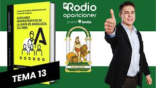 Tema 13  Auxiliares Administrativos de la Junta de Andalucía Volumen 2 [upl. by Specht]