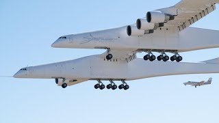 Stratolaunch  first flight  Worlds Largest Airplane [upl. by Ibbob828]