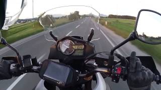 Suzuki VStrom DL1000 acceleration 0180 kmh [upl. by Shipp654]