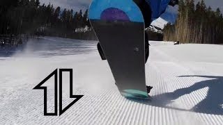 Snowboarding in Slowmotion 360 and 540 rolls 120fps [upl. by Inaoj]