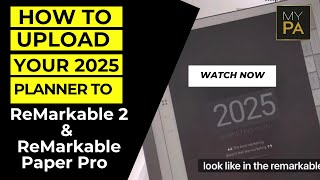 How to upload your 2025 planner to Remarkable 2 and Remarkable Paper Pro [upl. by Desdee41]