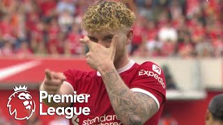 Harvey Elliott goes top bins to add to Liverpools lead v Tottenham  Premier League  NBC Sports [upl. by Cimah69]