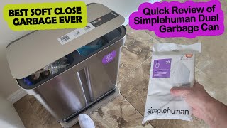 Simplehuman 58L Garbage Can Review  Simplehuman Dual Compartment Trash Can [upl. by Pierro]