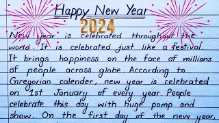 New year essay in englishHappy new year 2024paragraph on New year [upl. by Lidaa]