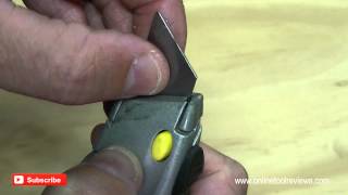 How To Change Blades in a Stanley 10788 Utility Knife  OnlineToolReviews [upl. by Verada506]