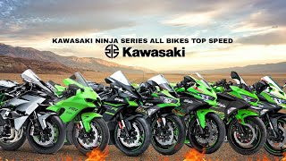 Kawasaki Ninja 125 250 300 ZX25R ZX4RR 400 650 ZX6R 1000 ZX10R ZX14R H2 H2R Top Speed 2024 [upl. by Adnilreb]