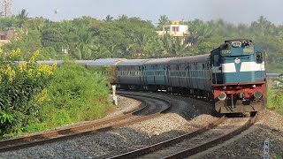 Fast Diesel Curving Trains  quotKARNATAKAquot Trains  South Western Railways [upl. by Atreb]