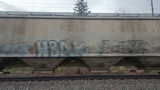 BNSF NORTHBOUND TRADITIONAL GRAINER TRAIN AT LA CROSSE WI 11924 [upl. by Lukasz]