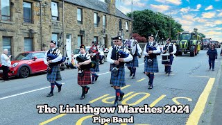 Pipe Band  Linlithgow Marches 2024 [upl. by Imas]