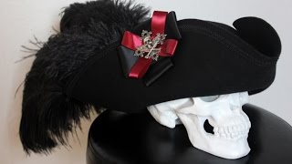 DIY Pirate Hat Gothic Tricorne [upl. by Oznol741]