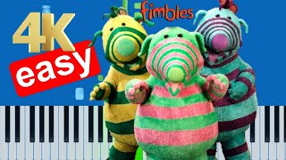 Fimbles Theme Song Slow Easy Medium Piano Tutorial 4K [upl. by Jeggar344]