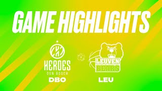 Heroes Den Bosch vs Stella Artois Leuven Bears  Game Highlights [upl. by Alleyne151]