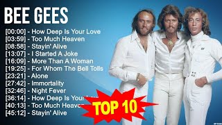 B e e G e e s Greatest Hits 🎵 Billboard Hot 100 🎵 Popular Music Hits Of All Time [upl. by Rabelais]