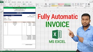 Fully Automatic Invoice in Excel  How to Create Invoice in Excel  Bill in Excel [upl. by Krys]