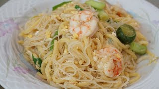 HOKKIEN MEE RECIPE BEEHOON amp MEE  SINGAPORE [upl. by Neelon]