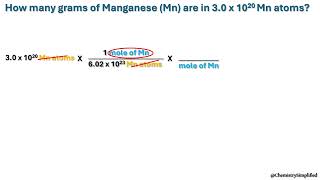 Chemistry How to Calculate Grams from Atoms By Using Avogadros number amp Molar Mass [upl. by Gertie]