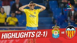 Resumen de UD Las Palmas vs Valencia CF 21 [upl. by Elik]