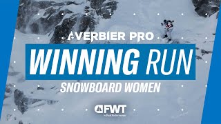 Núria Castán Barón I Snowboard Women Winning Run I 2024 Verbier Pro [upl. by Loella]