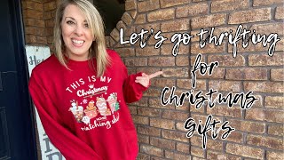 LETS GO THRIFTING for Christmas Gifts  Small Budget Christmas Gift Ideas [upl. by Okimik]