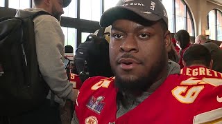 Chiefs RG Trey Smith Normal Wednesday doesnt feel normal at Super Bowl [upl. by Atiuqin]