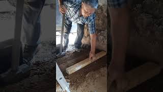 Rammed earth floor renovation construction [upl. by Tennaj]