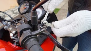 Honda CBF125  Throttle Adjustment [upl. by Terrej]