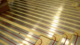 Radiant floor heating system Rehau tako X block [upl. by Wesa928]