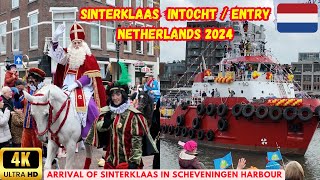 Sinterklaas Intocht in Den Haag Netherlands 2024  Dutch Tradition  StNicholas aangekomen Welkom [upl. by Karmen768]