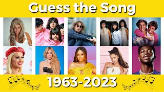 Guess the Song Music Quiz 🎶  One Song Per Year 1963  2023 [upl. by Notyap674]