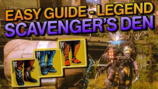 Destiny 2 Platinum SCAVENGERS DEN Legend Lost Sector Guide  Simple amp Easy Season of the Splicer [upl. by Imefulo]