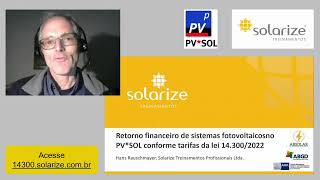 Retorno financeiro no PVSOL com a lei 143002022 vídeo 2 [upl. by Polk]