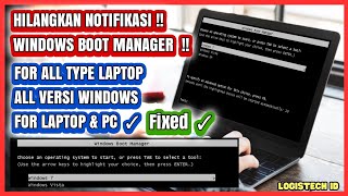 Cara Menghilangkan Tampilan Windows Boot Manager Pada Laptop Dan Komputer [upl. by Wrigley]