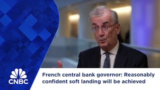 French central bank governor Reasonably confident soft landing will be achieved [upl. by Adian]