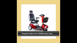 Shoprider Enduro XL3 12V50Ah Heavy Duty 3Wheel Mobility Scooter [upl. by Adiene]