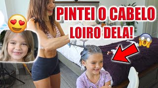 VLOGPINTAMOS O CABELO DA LULU DE AZUL VEJA COMO FICOU [upl. by Christoper]