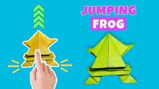 How To Make paper frog  Easy Origami Jumping Frog [upl. by Ilat]