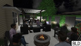 Meridian Idaho  Backyard Landscape Design [upl. by Aggri]