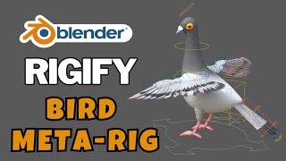 Rig A Pigion with Rigify  Bird MetaRig  Bird Rigging in Blender  Rigify Blender Tutorial [upl. by Efthim]